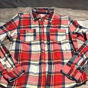 Mossimo Supply Co Red and Blue Casual Button Down Shirt